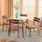 Baxton Studio Richmond Mid-Century Light Grey Fabric and Walnut Brown Finished Wood 5-PC Dining Set 180-10816-11082-Zoro - alternate 7